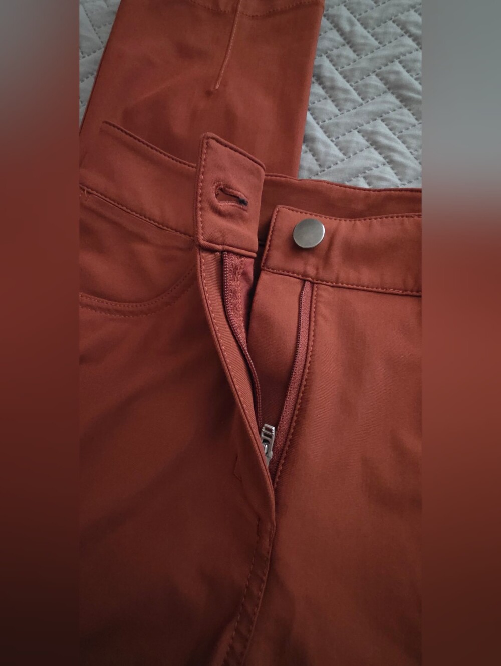 Lululemon City Sleek 5-Pocket Slim Fit Pants Dark Terracotta Rust Size 2 - Picture 7 of 8